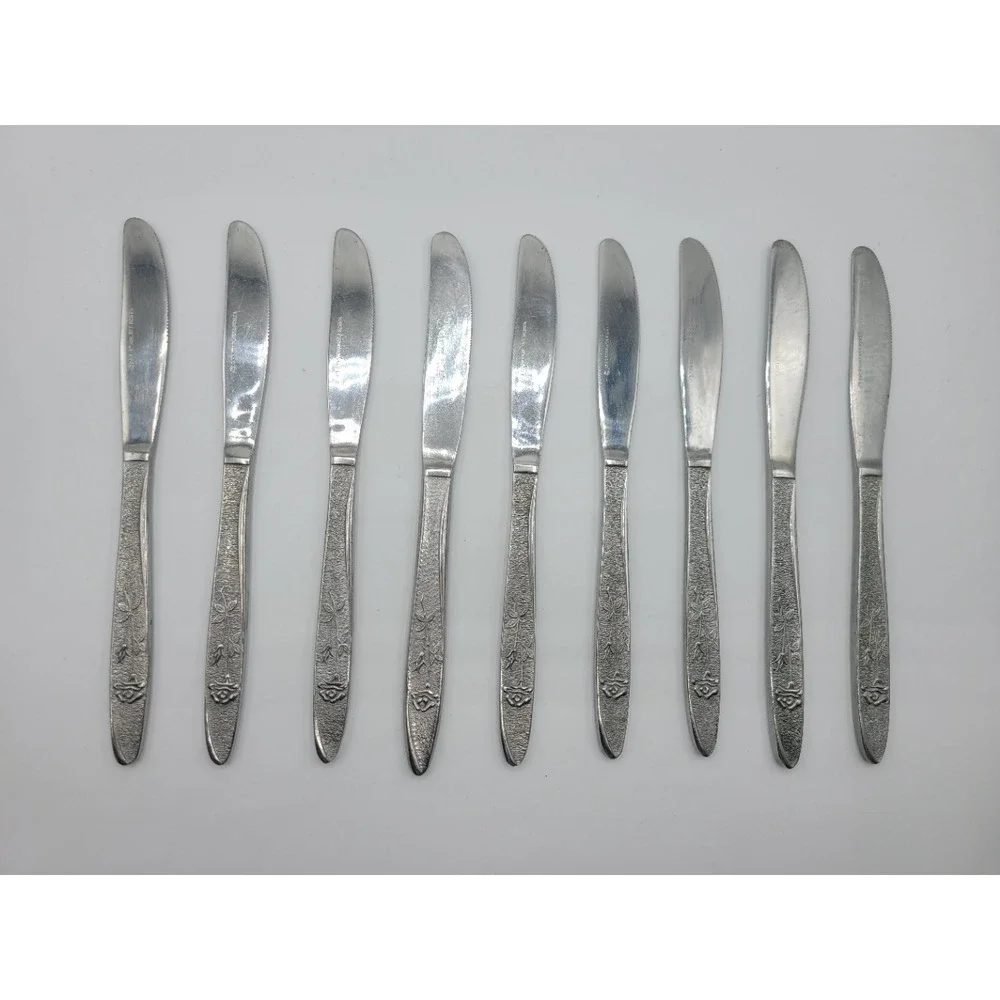 Stanley Roberts Florentine Rose stainless steel 9‎ butter knives.